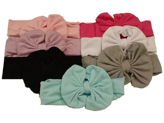 Soft Cotton Bow Headwraps for Little Girls