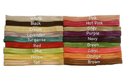 Interchangeable Fold over Elastic Headbands