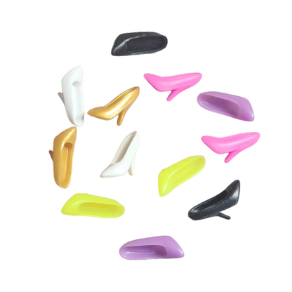 6 pairs of Colorful High Heels-Colorful Fashion Doll High Heels