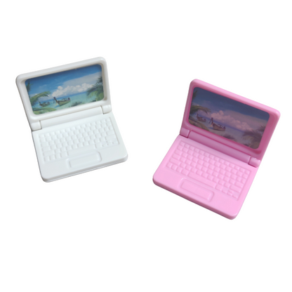 2 Adorable Fashion Doll Laptop-Opens and Closes-Toy Accessories