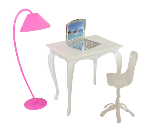 4pc. Fashion Doll Desk & Laptop Set--for 11.5" Fashion Dolls