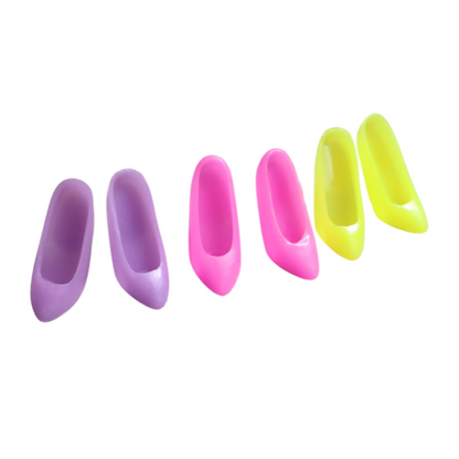 6 pairs of Colorful High Heels-Colorful Fashion Doll High Heels