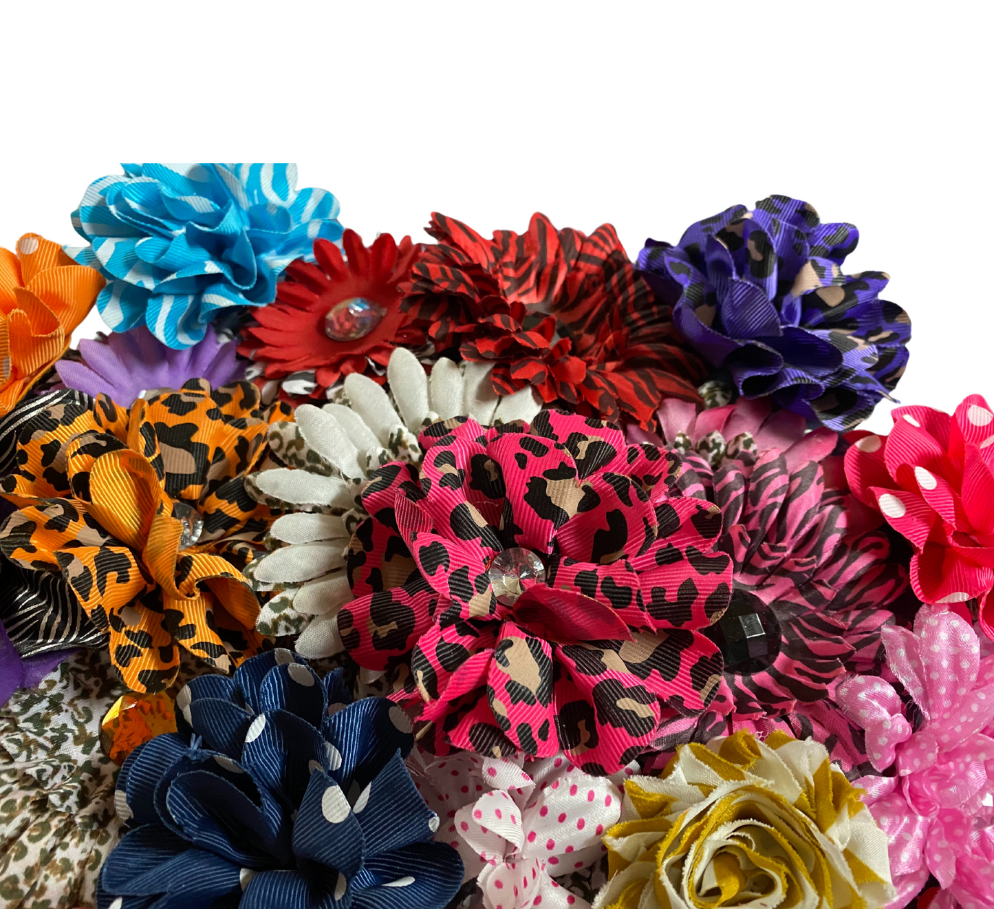 10 Flower Hair Clips-for Girl Hair-Hair Bows-Hair Accessories