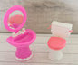 Toilet and Bathroom Sink-Fashion Doll Furniture