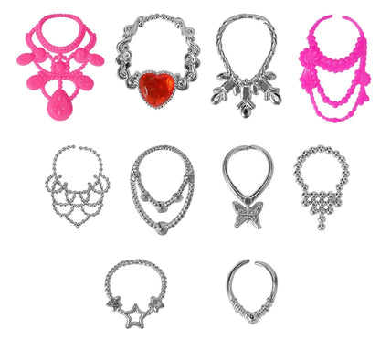 100pcs. of GOLD and SILVER Jewelry-for fashion dolls