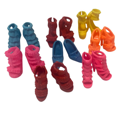 10 pairs Colorful Bold Fashion Doll Shoes-for 11.5" Dolls