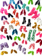 40 pairs of Mix Lot Fashion Doll Shoes