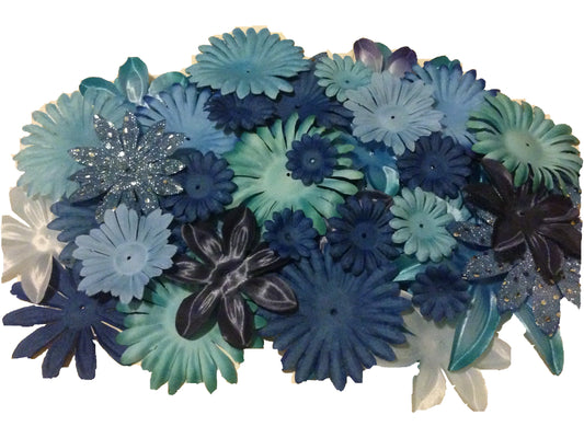 50pcs. Blue Flower Petals