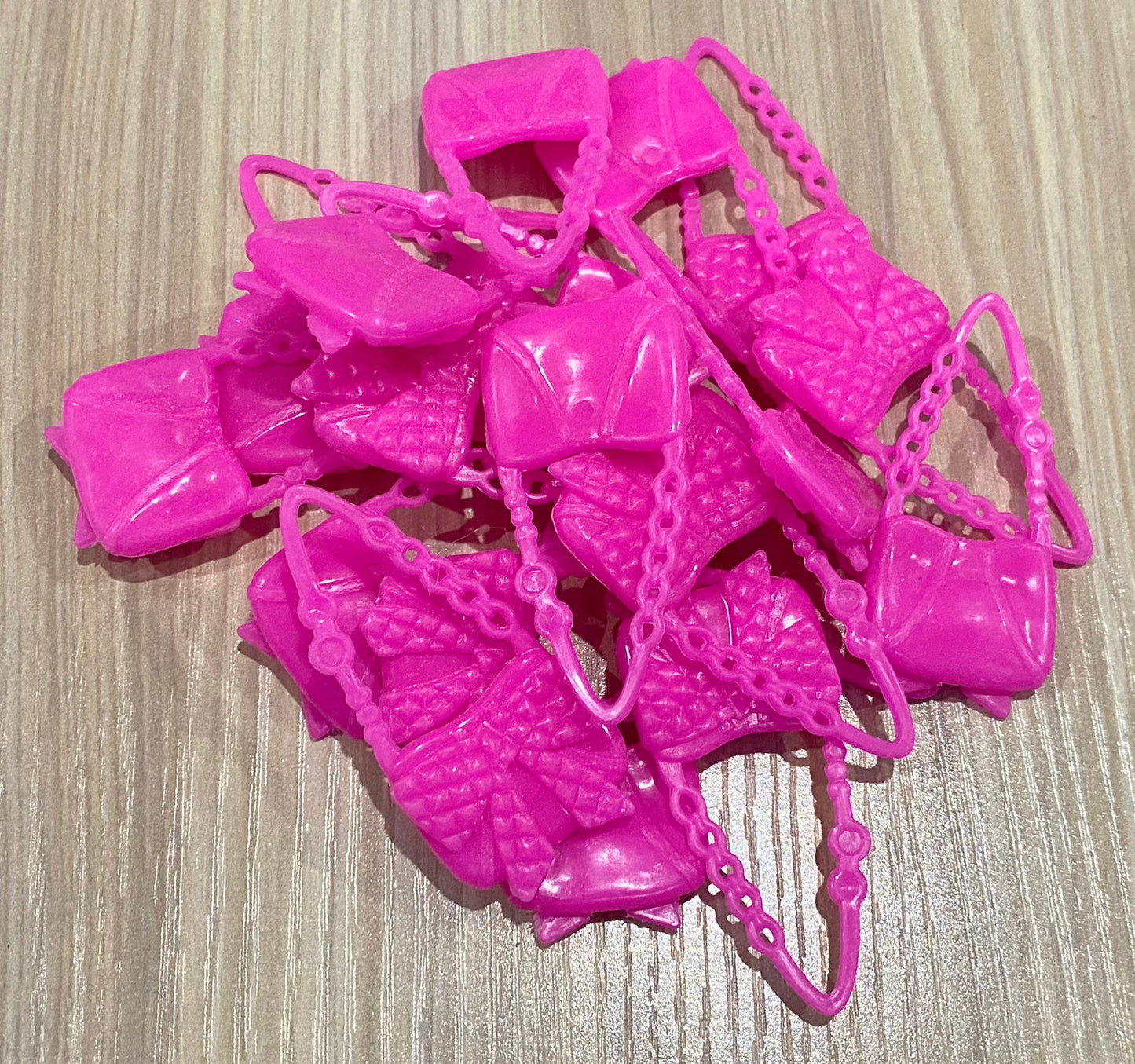 10pcs. Pink Bow Fashion Doll Toy Purses