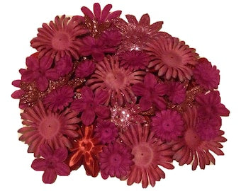 50pcs. Burgandy Flower Petals-4"