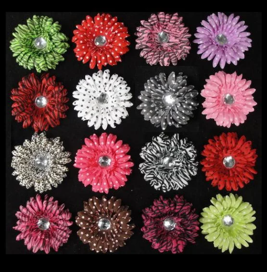 50pcs. Zebra/Polka Dot Printed Flower Petals-2.5" Middle Petals