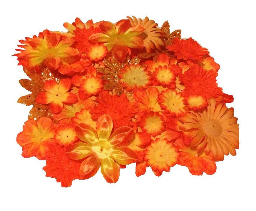 50pcs. Orange Flower Petals