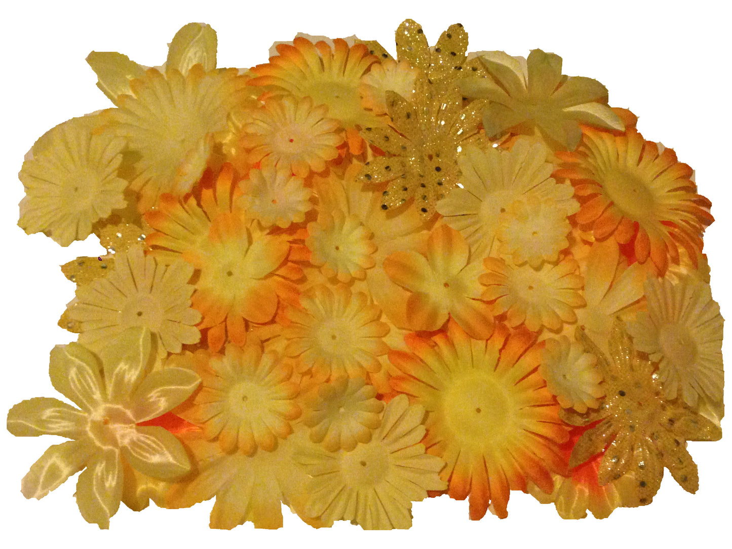 50pcs. Yellow Flower Petals