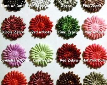 100pcs. Zebra and Polka Dot Printed Flower Petals-4" petals